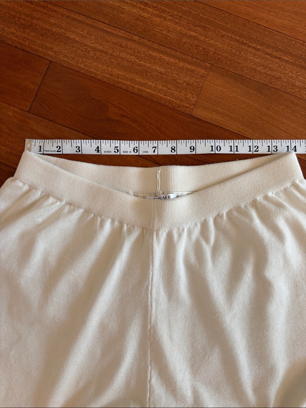 Women’s Cream/Ivory Two-Piece Knit Pantsuit with Black Trim / Sz L So Comfy!!! - Picture 8 of 12